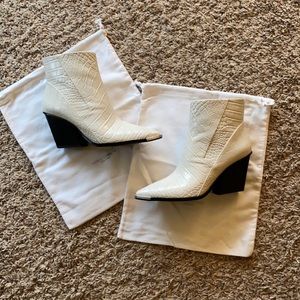 Vince Camuto Ivory Vale Crocodile Bootie